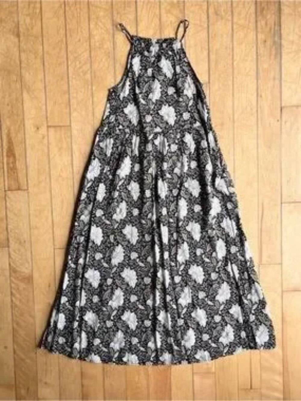 Old Navy Floral Boho Maxi Cottagecore High Neck Sleeveless Dress Size XS